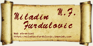 Miladin Furdulović vizit kartica